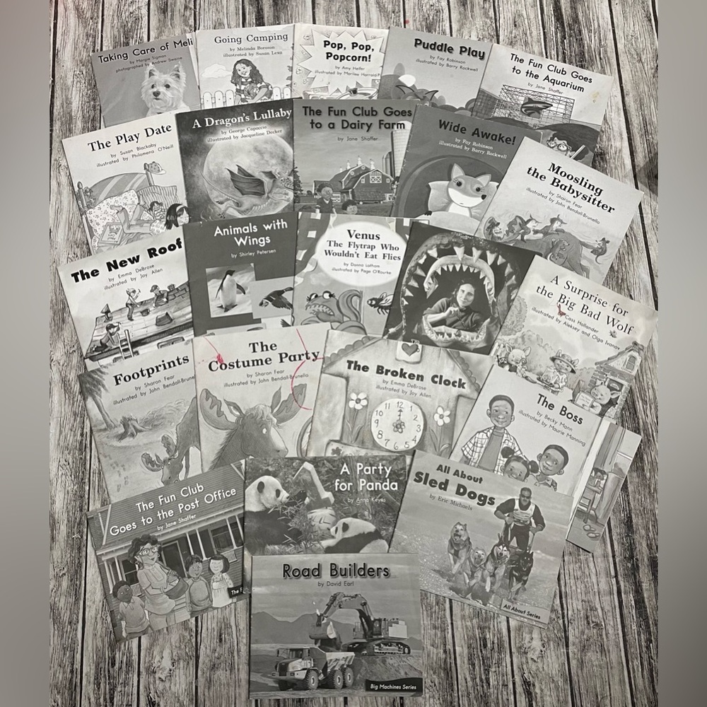 Huge Lot of 23 Young Readers (Grade 2-3 Roughly) Black & White Print EUC